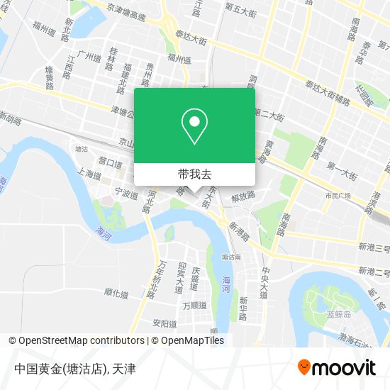 中国黄金(塘沽店)地图