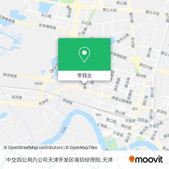 中交四公局六公司天津开发区项目经理部地图