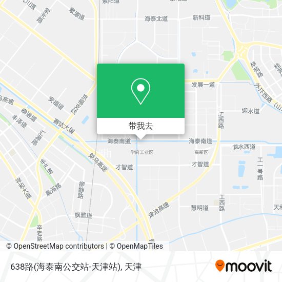 638路(海泰南公交站-天津站)地图