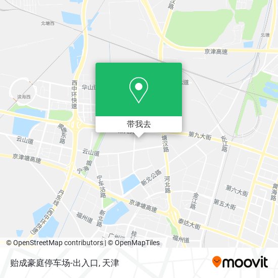 贻成豪庭停车场-出入口地图
