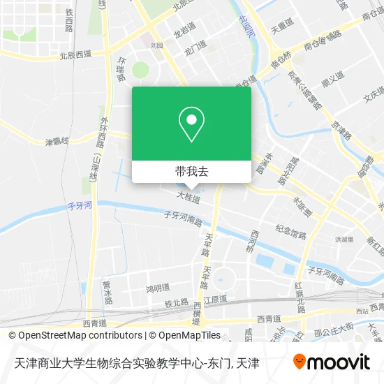 天津商业大学生物综合实验教学中心-东门地图