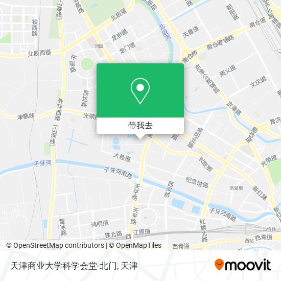天津商业大学科学会堂-北门地图