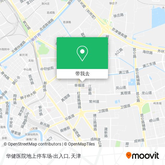 华健医院地上停车场-出入口地图