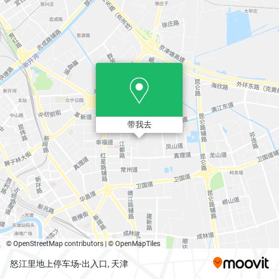 怒江里地上停车场-出入口地图