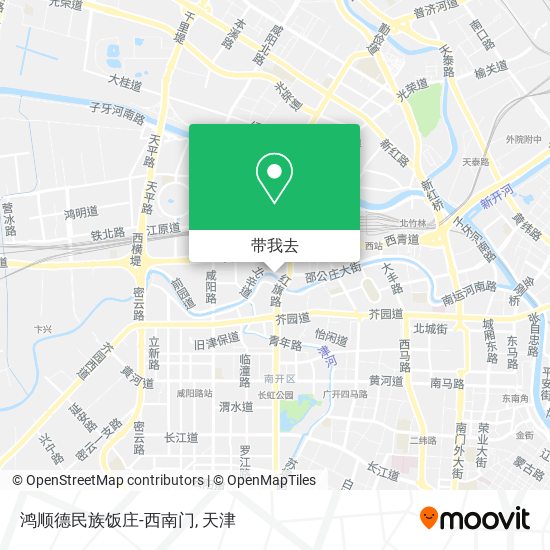 鸿顺德民族饭庄-西南门地图
