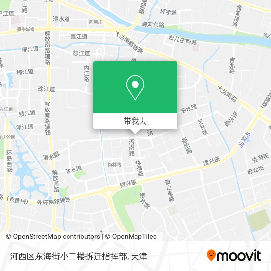 河西区东海街小二楼拆迁指挥部地图