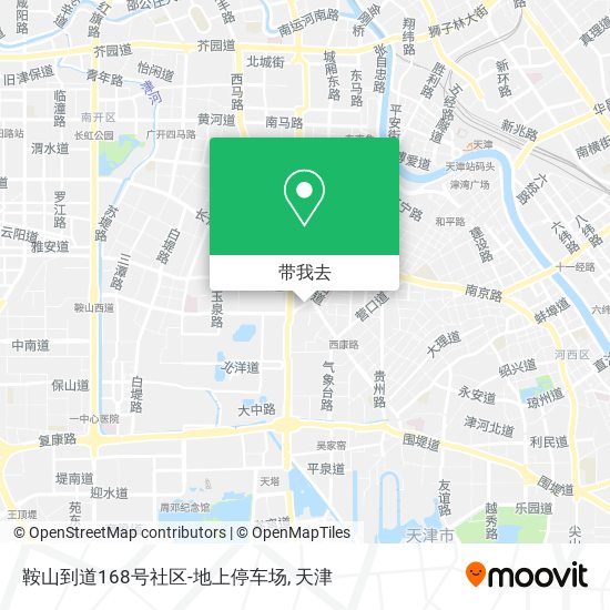 鞍山到道168号社区-地上停车场地图