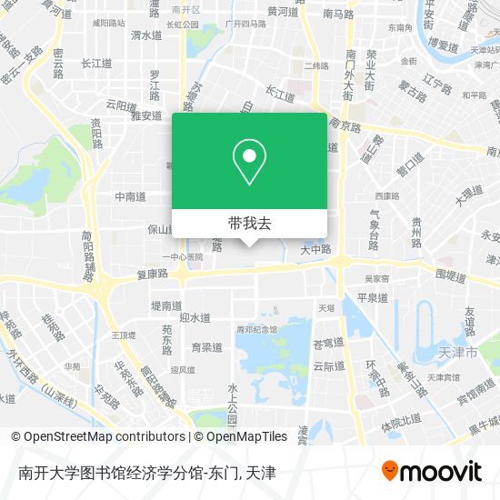 南开大学图书馆经济学分馆-东门地图