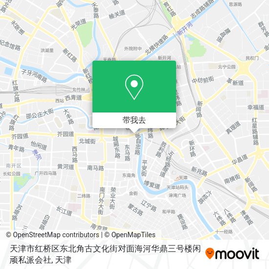 天津市红桥区东北角古文化街对面海河华鼎三号楼闲顽私派会社地图