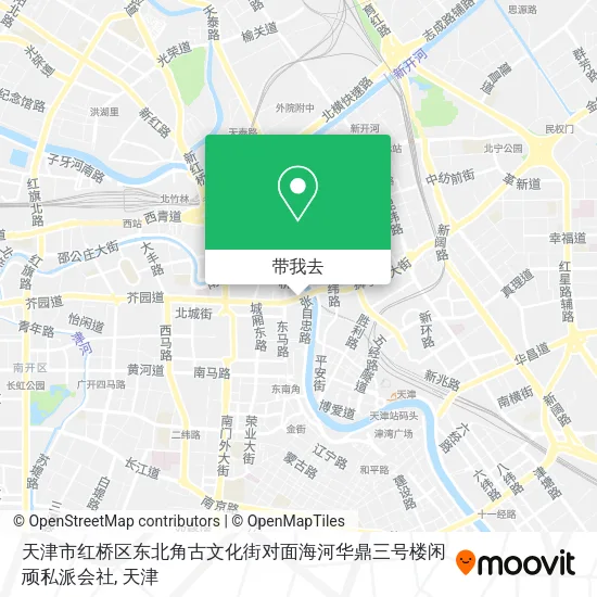 天津市红桥区东北角古文化街对面海河华鼎三号楼闲顽私派会社地图