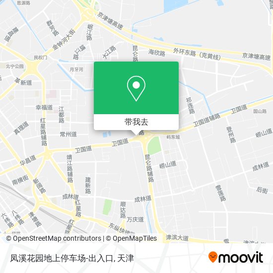 凤溪花园地上停车场-出入口地图