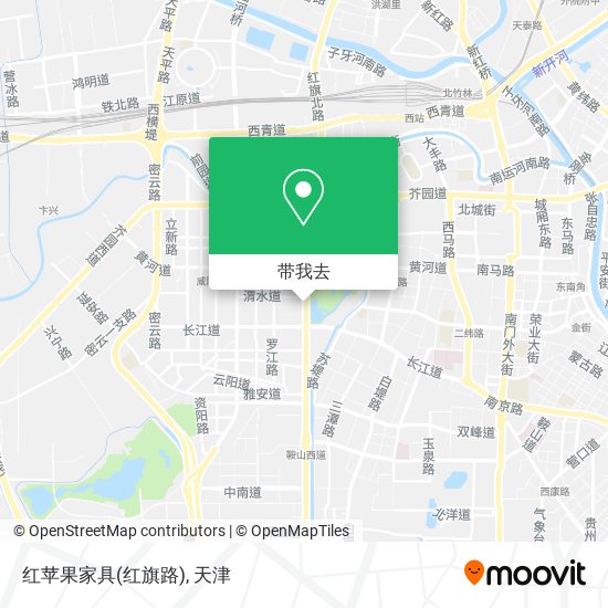 红苹果家具(红旗路)地图