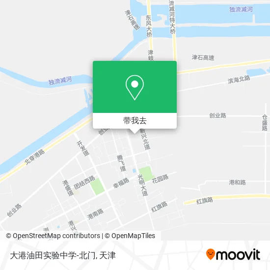 大港油田实验中学-北门地图