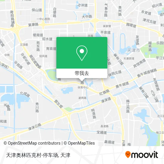 天津奥林匹克村-停车场地图