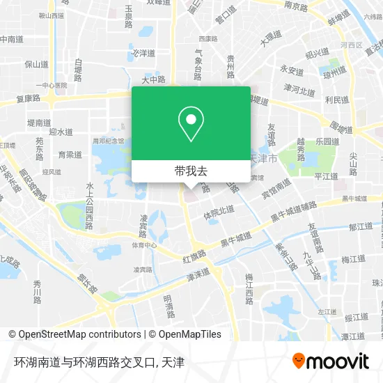 环湖南道与环湖西路交叉口地图