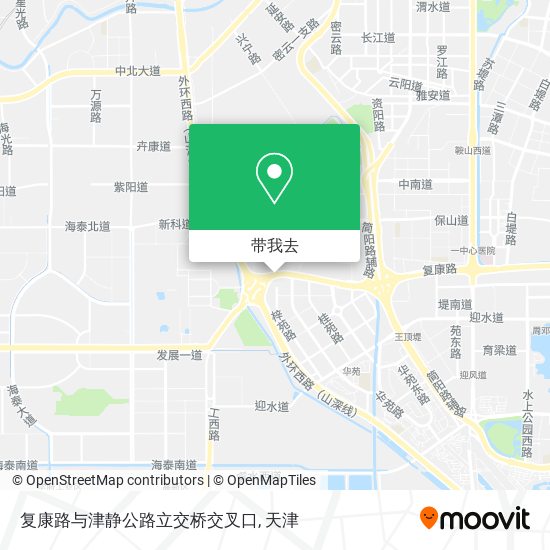 复康路与津静公路立交桥交叉口地图