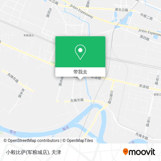 小毅比萨(军粮城店)地图