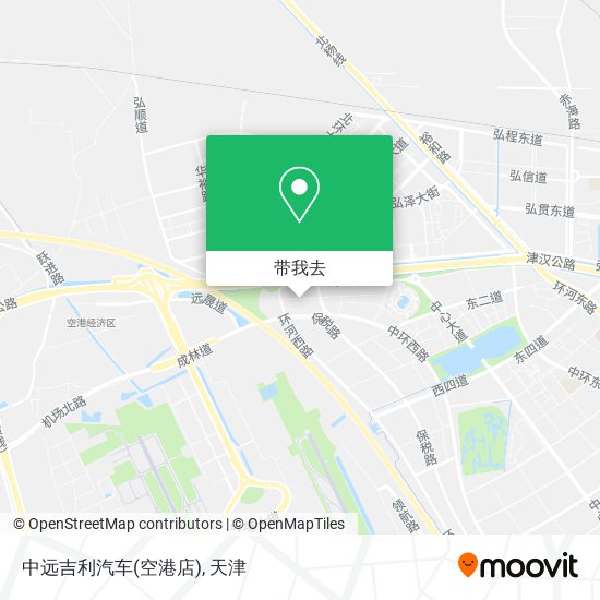 中远吉利汽车(空港店)地图