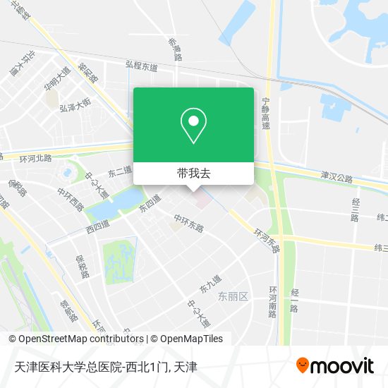 天津医科大学总医院-西北1门地图