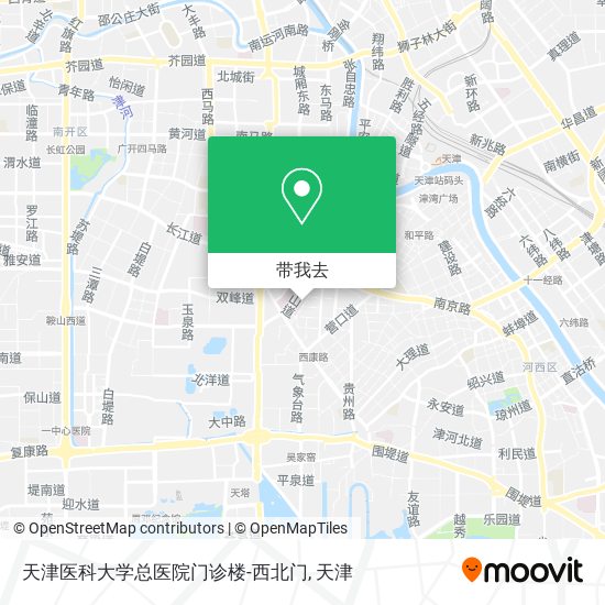 天津医科大学总医院门诊楼-西北门地图