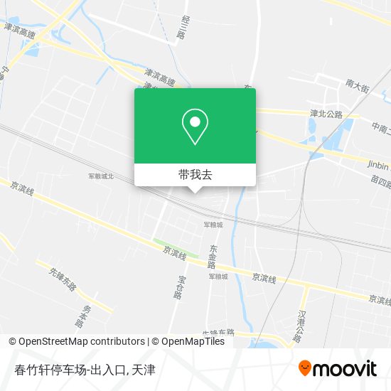 春竹轩停车场-出入口地图