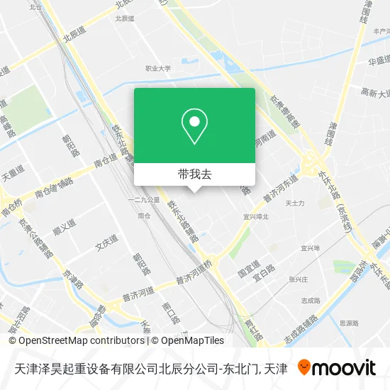 天津泽昊起重设备有限公司北辰分公司-东北门地图