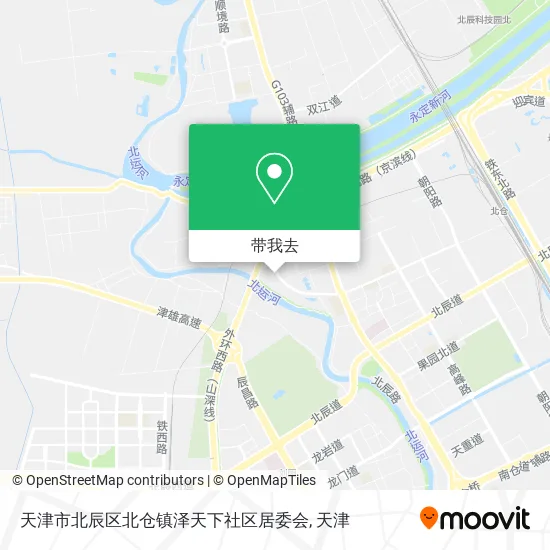 天津市北辰区北仓镇泽天下社区居委会地图
