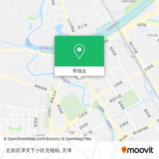 北辰区泽天下小区充电站地图