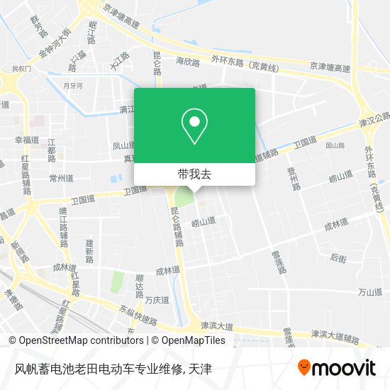 风帆蓄电池老田电动车专业维修地图