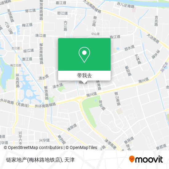 链家地产(梅林路地铁店)地图