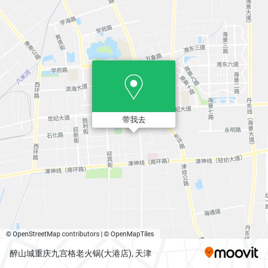 醉山城重庆九宫格老火锅(大港店)地图