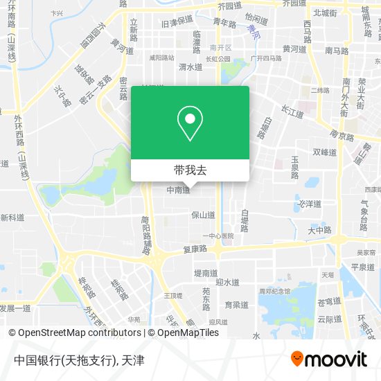 中国银行(天拖支行)地图