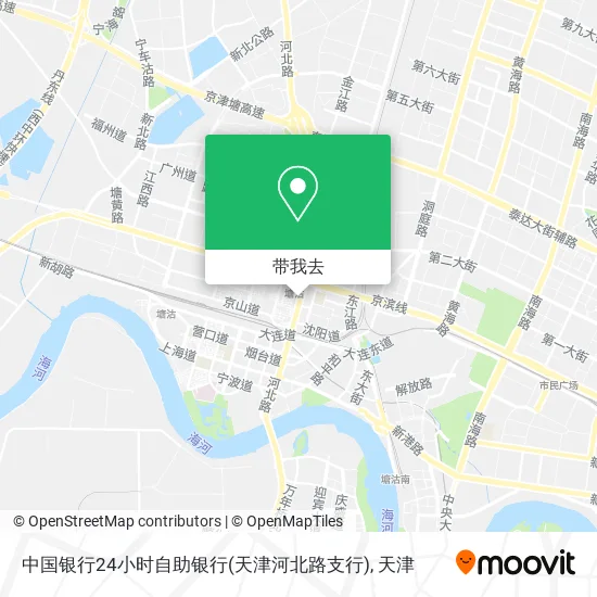 中国银行24小时自助银行(天津河北路支行)地图