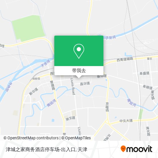 津城之家商务酒店停车场-出入口地图