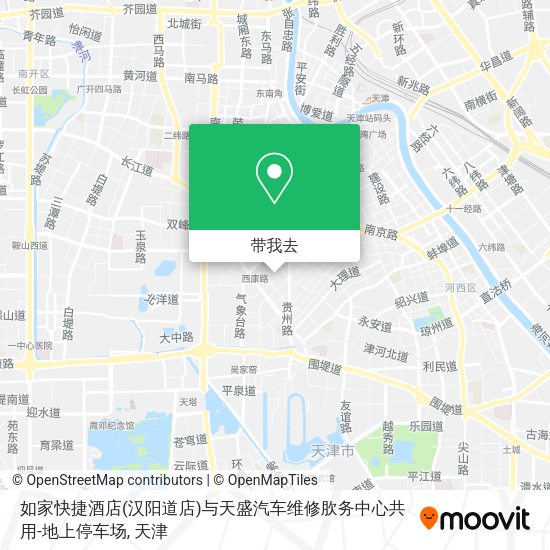 如家快捷酒店(汉阳道店)与天盛汽车维修肷务中心共用-地上停车场地图
