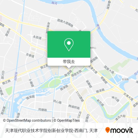 天津现代职业技术学院创新创业学院-西南门地图
