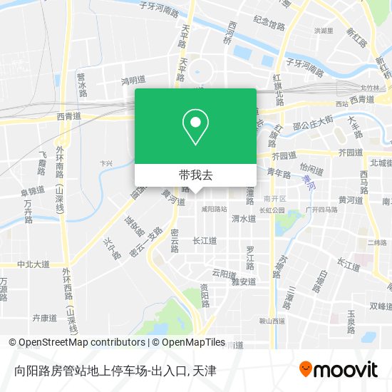 向阳路房管站地上停车场-出入口地图