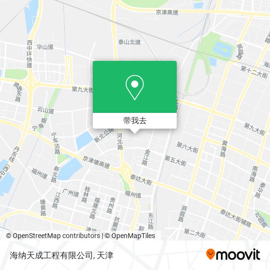 海纳天成工程有限公司地图