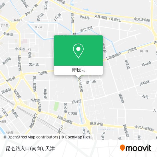 昆仑路入口(南向)地图