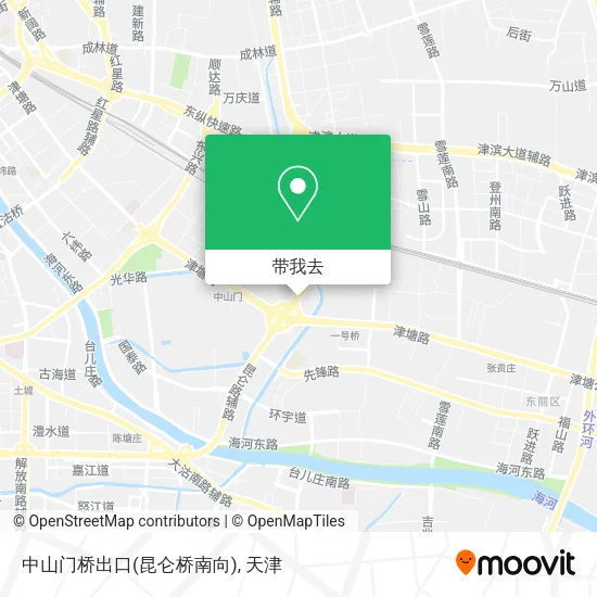 中山门桥出口(昆仑桥南向)地图