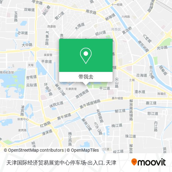 天津国际经济贸易展览中心停车场-出入口地图