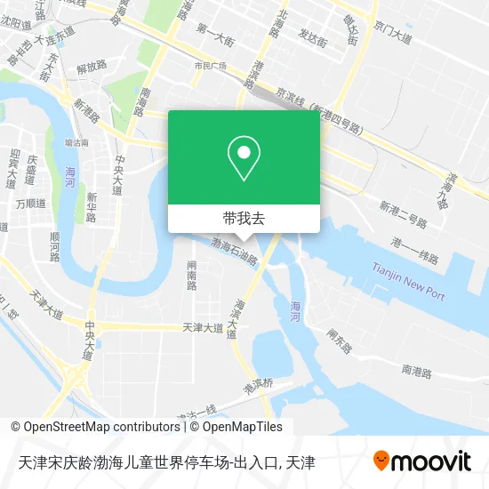 天津宋庆龄渤海儿童世界停车场-出入口地图