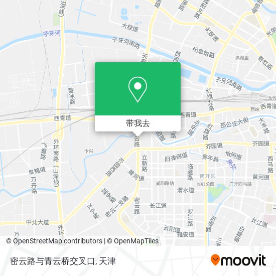 密云路与青云桥交叉口地图
