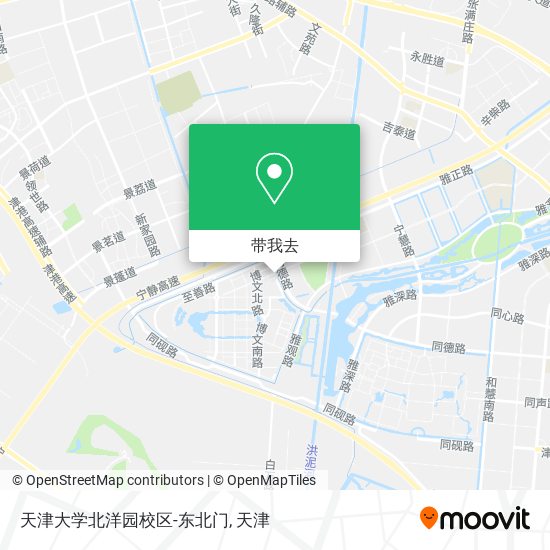 天津大学北洋园校区-东北门地图