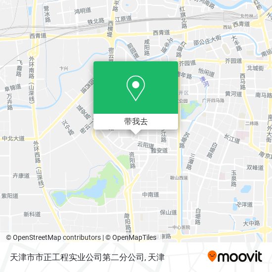 天津市市正工程实业公司第二分公司地图