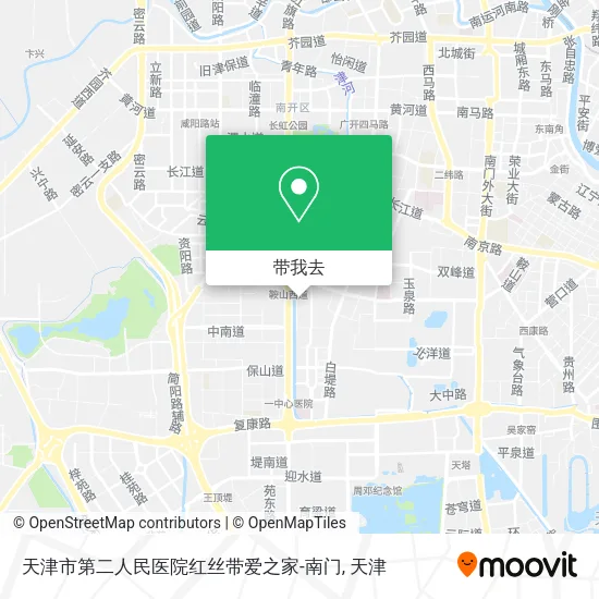 天津市第二人民医院红丝带爱之家-南门地图