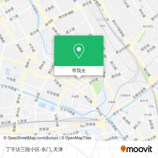 丁字沽三段小区-东门地图