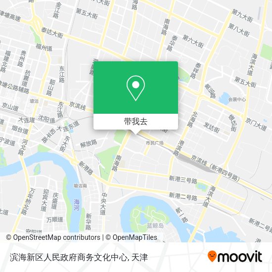 滨海新区人民政府商务文化中心地图