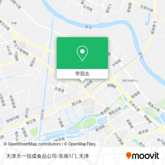 天津天一信成食品公司-东南1门地图
