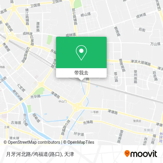 月牙河北路/鸿福道(路口)地图